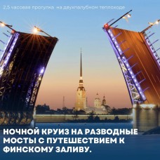 Ночной круиз на разводные мосты с путешествием к Финскому заливу и дискотекой (2024-10-29)